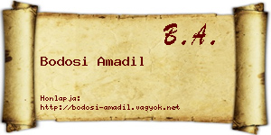Bodosi Amadil névjegykártya
